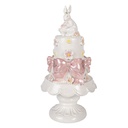 Decoration cake White Pink Ø 15x29 cm
