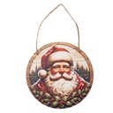 Weihnachtsdeko hänger Weihnachtsmann Beige Rot Ø 15x1 cm
