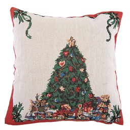 [KG023.164] Cuscino imbottito Beige Rosso 45x45x4 cm
