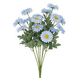 [5PL0393BL] Decorative Artificial Branch with flowers Blue Green 89 cm