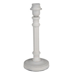 [6LMP743] Lampensockel Tischlampe Weiß Ø 12x31 cm E27/max 1x40W