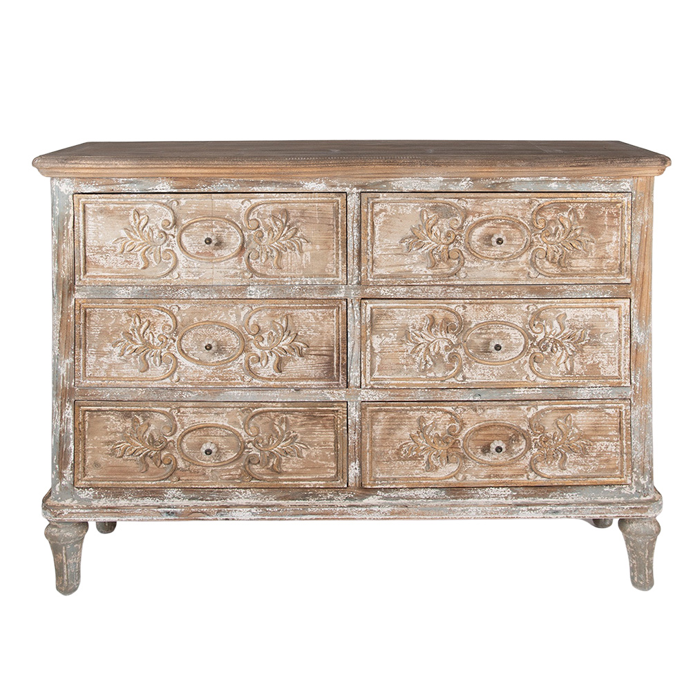 Kommode Beige, Grau 141x40x105 cm