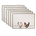 Tischsets 6er Set Beige Braun 48x33 cm