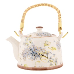 [6CETE0173] Théière avec filtre Blanc Bleu 18x14x12 cm / 800 ml