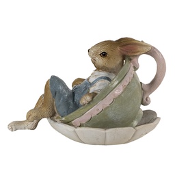 [6PR3558] Decoratie konijn 11x8x7 cm