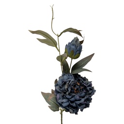 [5PL0244BL] Branche de décoration avec fleurs Bleu Vert 14x14x78 cm
