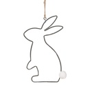 Decorative Hanger Rabbit Grey 17x11 cm