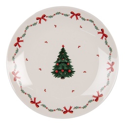 [TCHDP] Assiette pour le Petit Déjeuner Blanc Vert Ø 20x2 cm