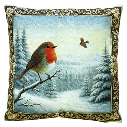 [KG023.203] Coussin rempli Bleu Blanc 45x45x4 cm