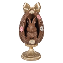 [6PR6016] Decoratie ei met konijn Ø 12x26 cm