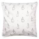 Housse de coussin Blanc Gris 45x45 cm