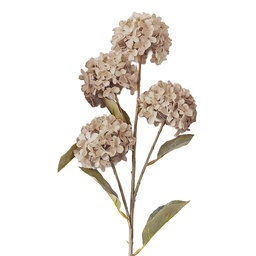 [5PL0313BE] Dekorativer Zweig mit Blumen Beige 70 cm