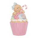 Decoration Cupcake Pink Brown Ø 9x16 cm
