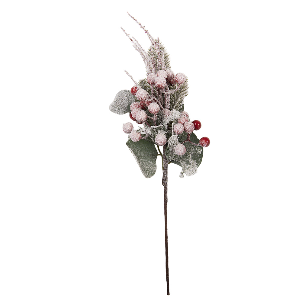 Branche de Décoration de Noël Vert Rouge 10x8x40 cm