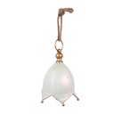 Dekoration Klingel Weiß Goldfarbig Ø 16x22 cm