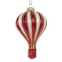 Weihnachtsanhänger Rot Weiß Ø 6x9 cm