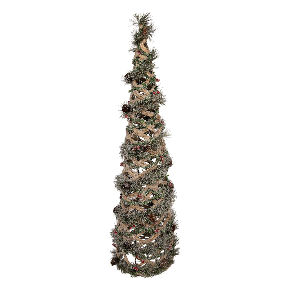 Decoratie kerstboom met LED Ø 24x81 cm / 3xAA