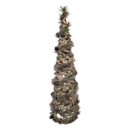 [5RO0113] Decoratie kerstboom met LED Ø 24x81 cm / 3xAA