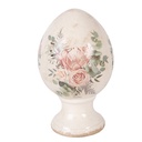 Uovo decorativo su piede Beige Rosa Ø 12x19 cm