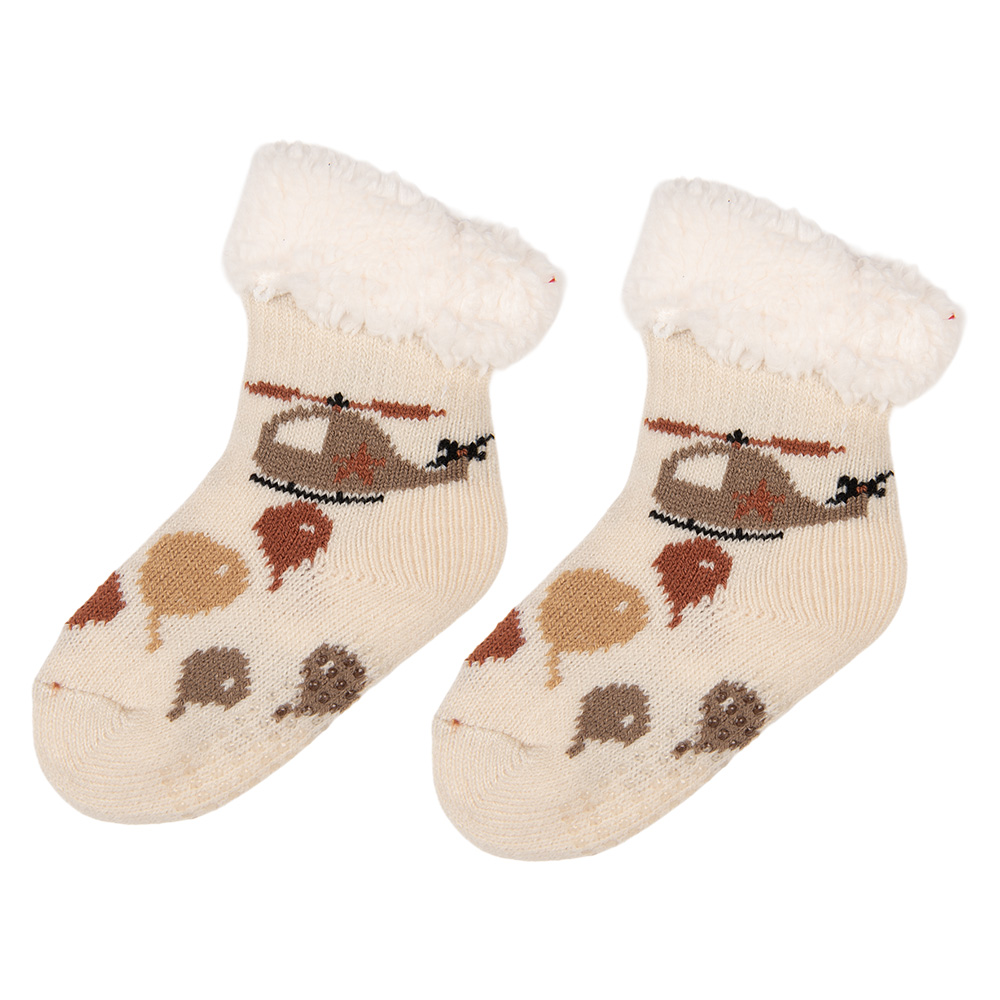 Kindersocken Beige Braun one size