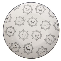 [LGDDP] Piatto da cena Bianco Grigio Ø 20x2 cm