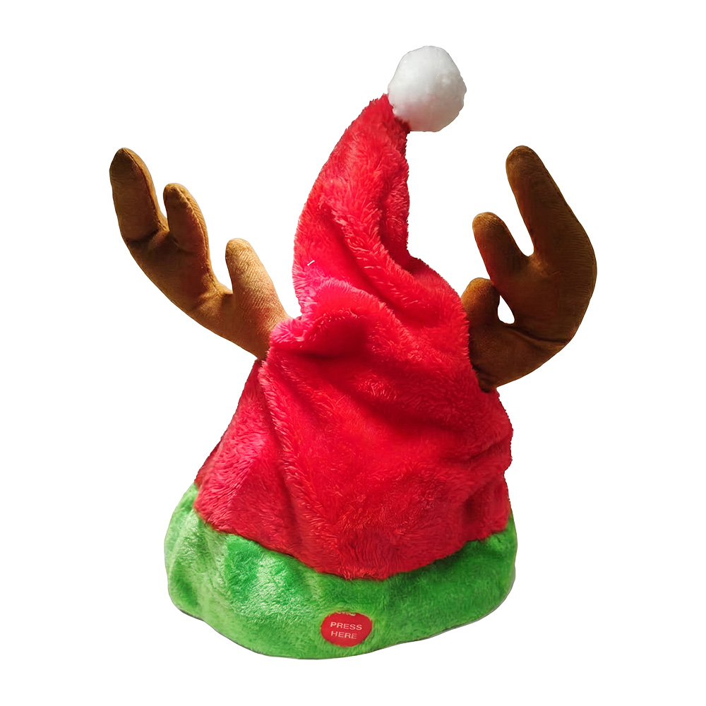 Dekoration Weihnachtsmütze Rot Grun 40 cm / 3xAA
