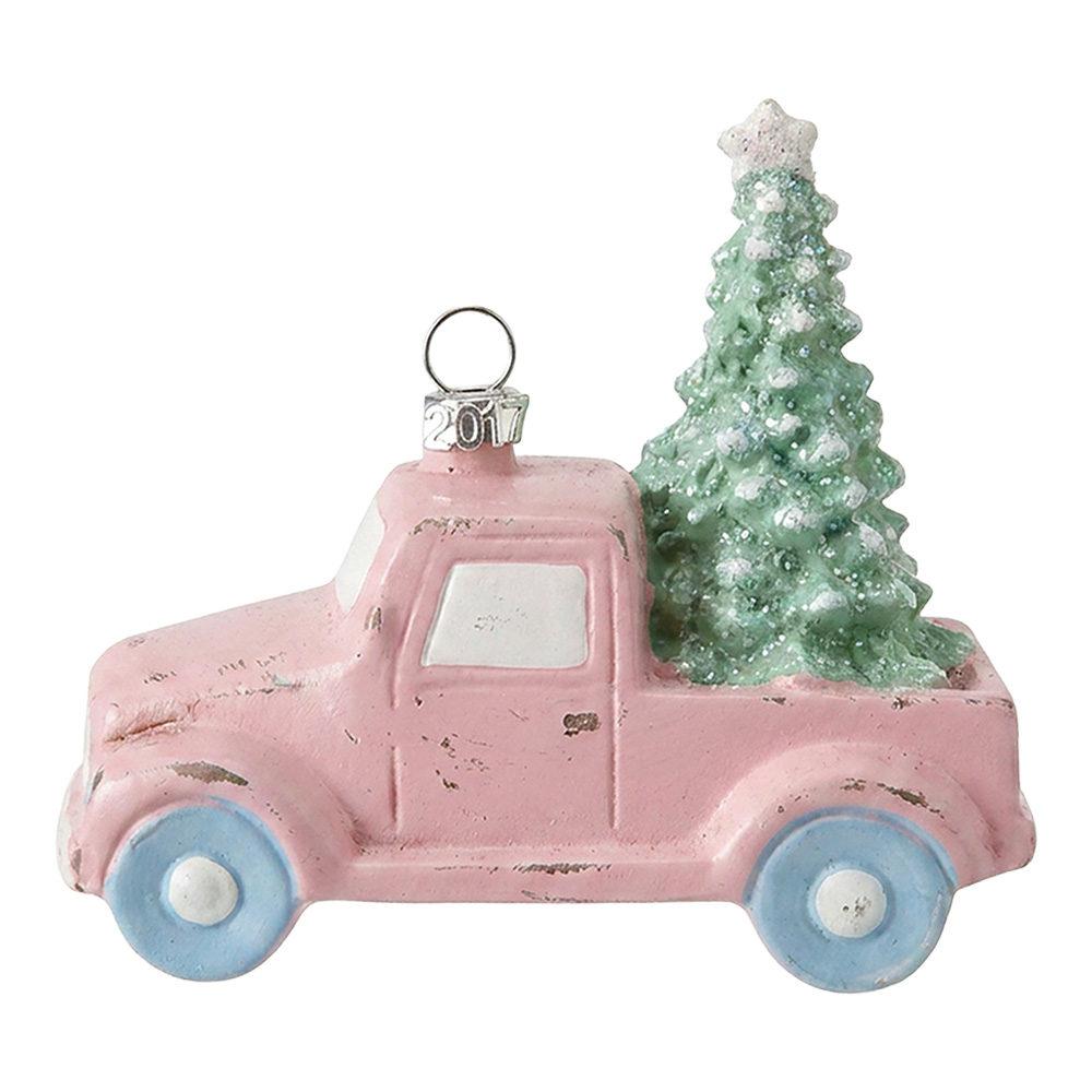 Weihnachtsanhänger Rosa Grün 11x5x10 cm