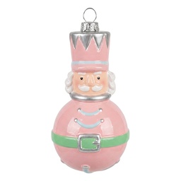 [67100] Boule de Noël Rose Vert Ø 6x12 cm