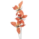 Deko Zweig mit Schmetterlinge Orange Schwarz 10x10x65 cm