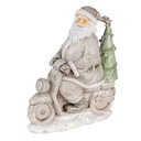 Statue Natalizie Babbo Natale Argento 12x6x14 cm