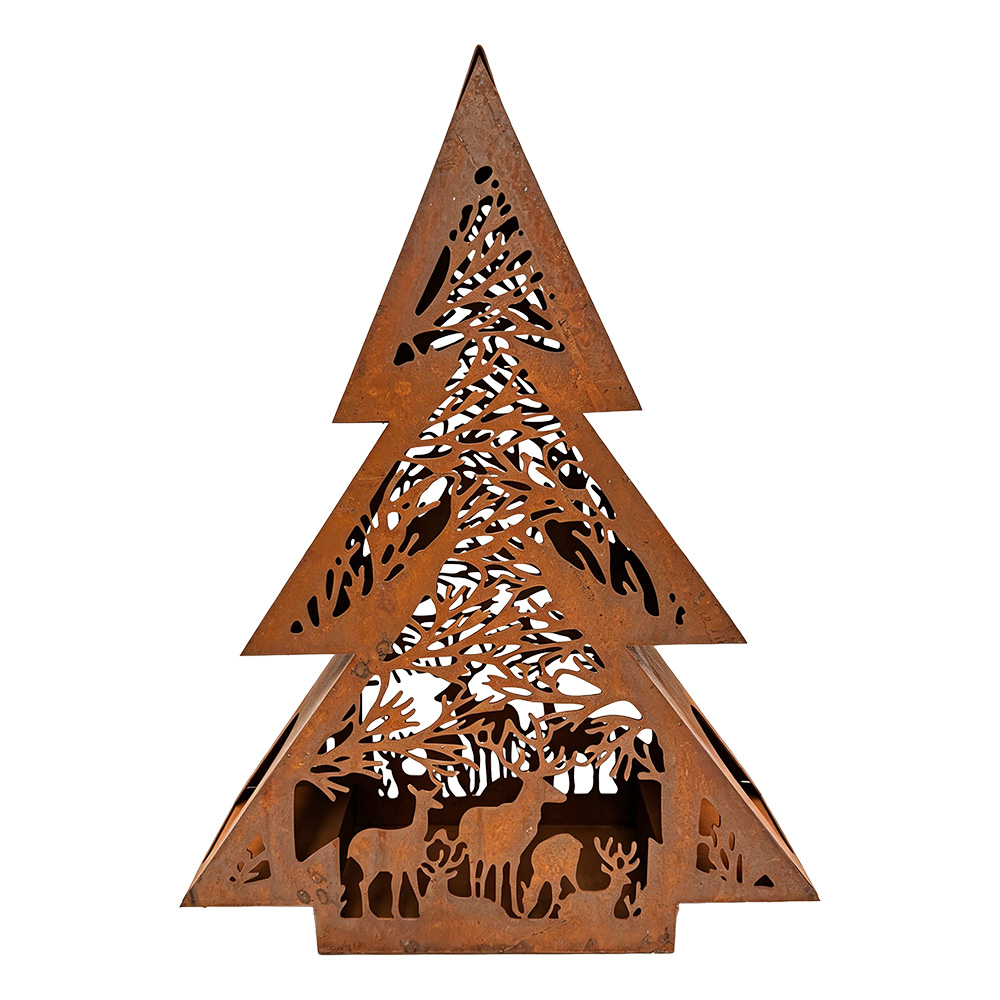 Clayre & Eef Dekoration Weihnachtsbaum Braun Metall
