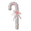 Décoration pendentif Canne à sucre Blanc Rose 10x3x26 cm