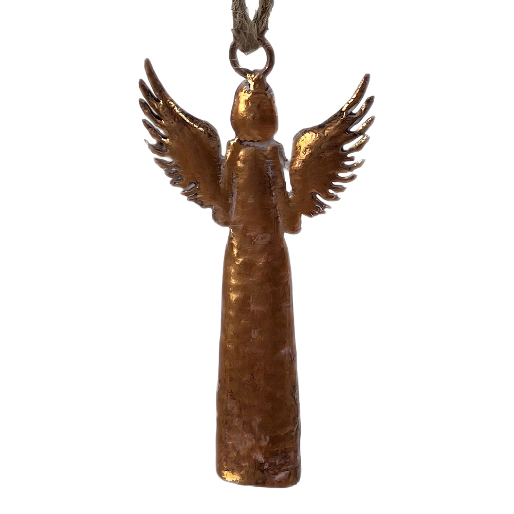 Deko Anhänger Engel Braun 8x2x16 cm
