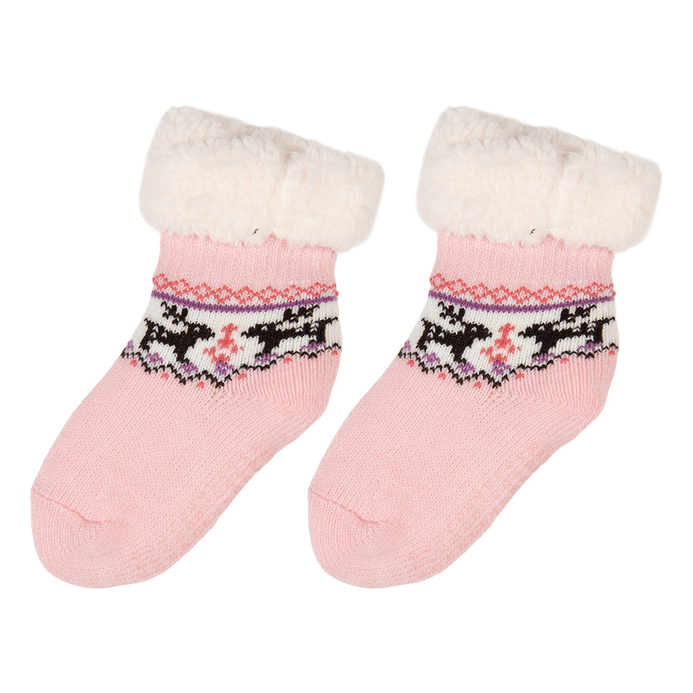 Children's Socks Pink White one size