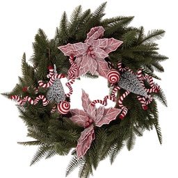 [50915] Decoratie krans kerst Ø 60x20 cm