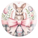Presentation Plate White Pink Ø 33x1 cm