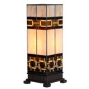 Tiffany Tischlampe Rosa Braun 17x17x44 cm E27/max 1x40W