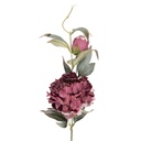 Decorative Artificial Branch with flowers Purple Green 14x14x78 cm