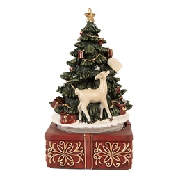 [6PR5878] carillon Albero di natale Verde Rosso Ø 11x19 cm