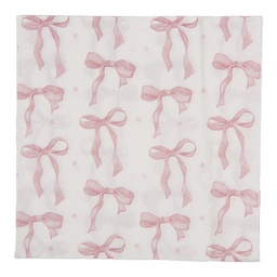 [73146] Paper napkins White Pink 33x33 cm (20)