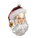 Palla di natale Bianco Oro 8x7x12 cm