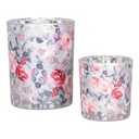 Porta tealight (2) Grigio Rosa Ø 7x8 / 10x13 cm