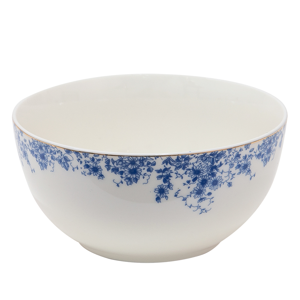 Bol de soupe Blanc, Bleu Ø 14x7 cm / 500 ml