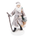 Decorazione Babbo Natale Grigio, Marrone 12x9x21 cm