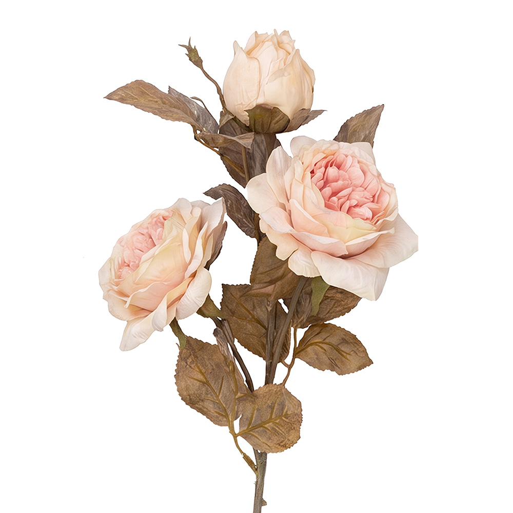Branche décorative avec fleurs Blanc 83 cm