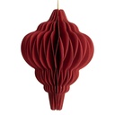 Weihnachtsdeko Papier-Weihnachtskugel Rot Ø 7x10 cm