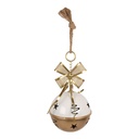 Décoration Cloche Couleur or Blanc Ø 19x45 cm