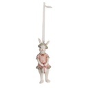 Anhänger Kaninchen Weiß Rosa 4x4x10 cm