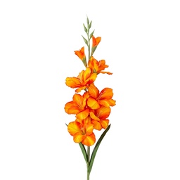 [5PL0303O] Branche décorative avec fleurs Orange 95 cm