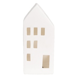 [6CE1793] Dekoration Haus mit LED Weiß 7x6x15 cm